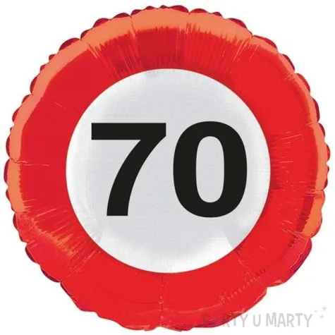 balon foliowy urodziny 70 czerwony folat 18 rnd