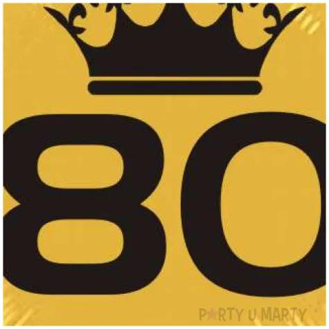 balon foliowy urodziny 80 zloty 18 rnd