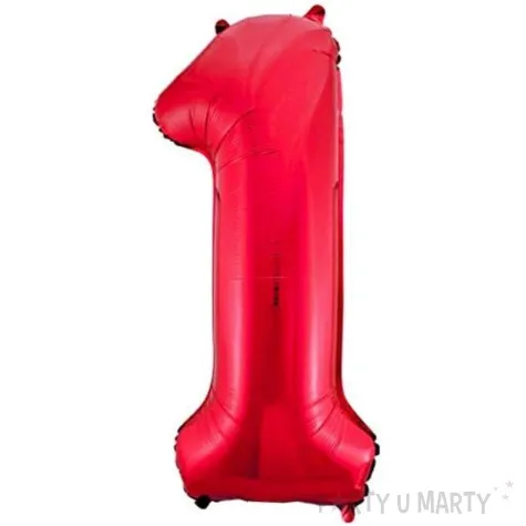 balon foliowy urodziny cyfra 1 czerwony partydeco 34 dgt