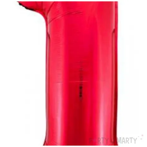 balon foliowy urodziny cyfra 1 czerwony partydeco 34 dgt