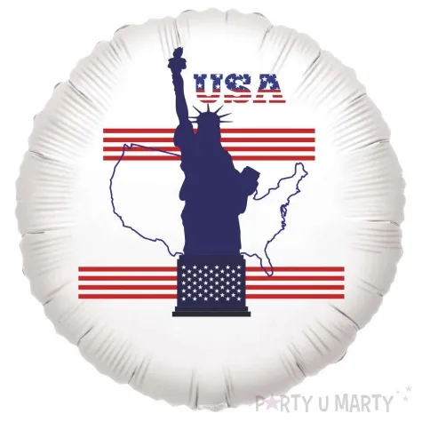 balon foliowy usa statua wolnosci bialy 18 rnd