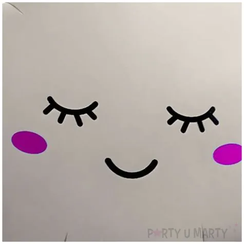 balon foliowy usmiechnieta chmurka kremowy matowy dekoracja do szkoly 24 shp