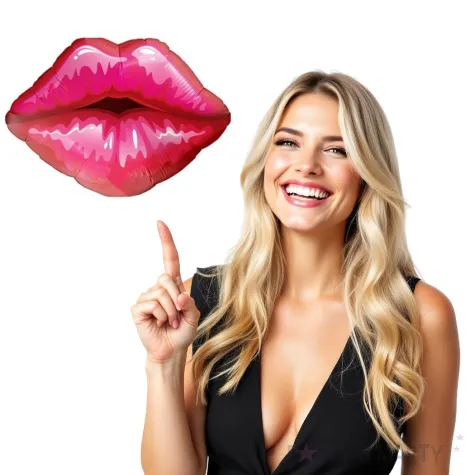 balon foliowy usta czerwony qualatex 14 shp