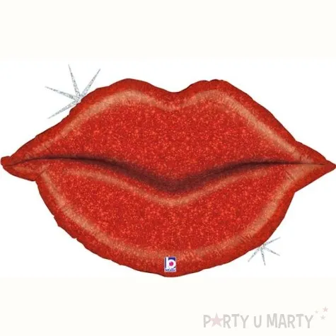 balon foliowy usta holograficznie czerwony grabo 39 shp