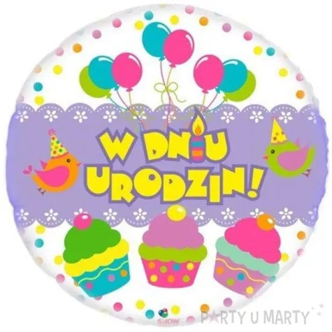 balon foliowy w dniu urodzin show 18 rnd