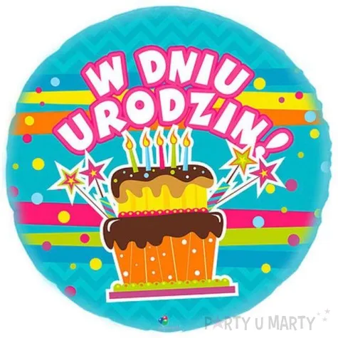 balon foliowy w dniu urodzin show 18 rnd