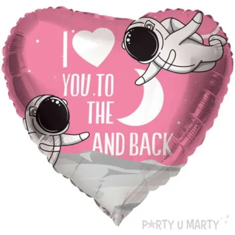 balon foliowy walentynki i love you to the moon and back rozowy folat 18 hrt