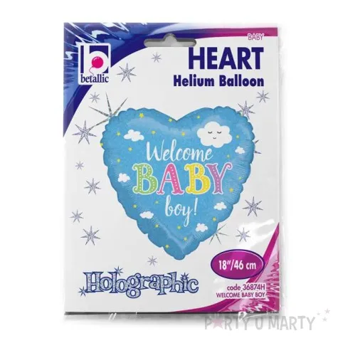 balon foliowy welcome baby boy chmurki i gwiazdki grabo 18 hrt
