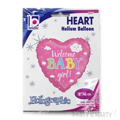 balon foliowy welcome baby girl chmurki i gwiazdki grabo 18 hrt