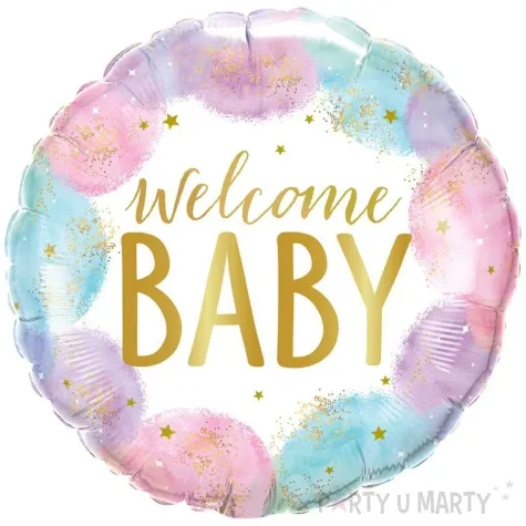 balon foliowy welcome baby gwiazdki qualatex 18 rnd