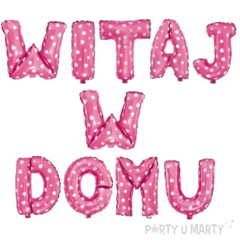 balon foliowy witaj w domu napis rozowy partypal 16 10 szt ltr
