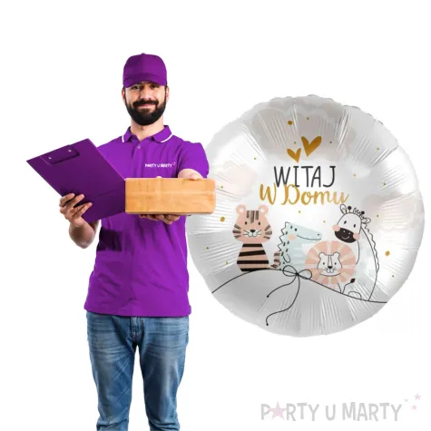 balon foliowy witaj w domu premioloon 17 rnd