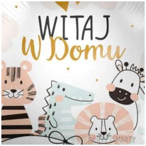 balon foliowy witaj w domu premioloon 17 rnd