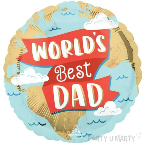 balon foliowy worlds best dad dzien ojca amscan 18 rnd