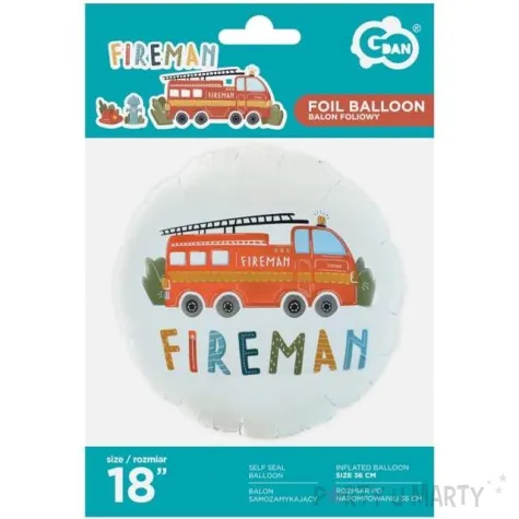 balon foliowy woz strazacki fireman godan 18 rnd
