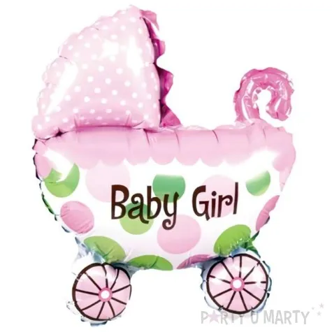balon foliowy wozek its a girl rozowy partypal 32 shp