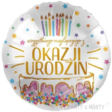 balon foliowy wszystkiego najlepszego z okazji urodzin amscan 17 rnd