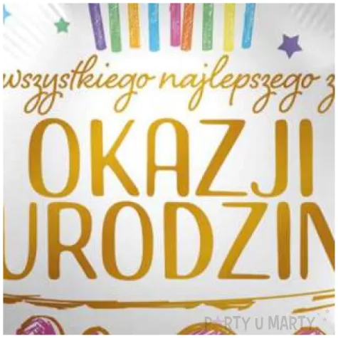 balon foliowy wszystkiego najlepszego z okazji urodzin premiloon 17 rnd
