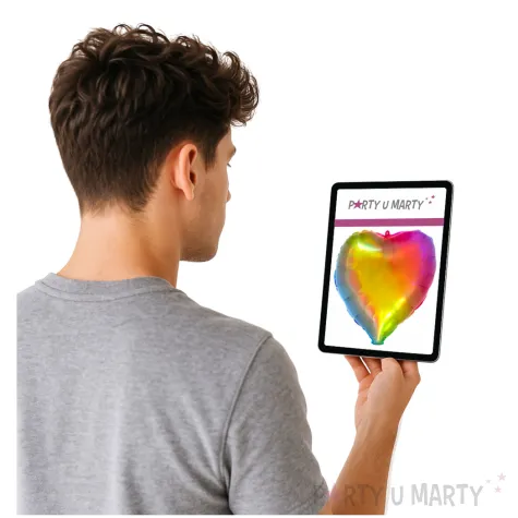 balon foliowy yummy gummy rainbow serce folat 18 hrt