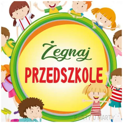 balon foliowy zegnaj przedszkole bialy 18 rnd