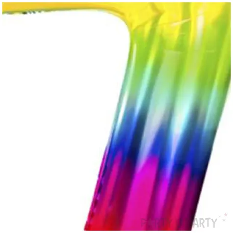 balon foliowy zelek cyfra 7 teczowy partypal 40 dgt