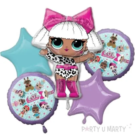 balon foliowy zestaw urodzinowy lol surprise amscan 18 5 szt shp
