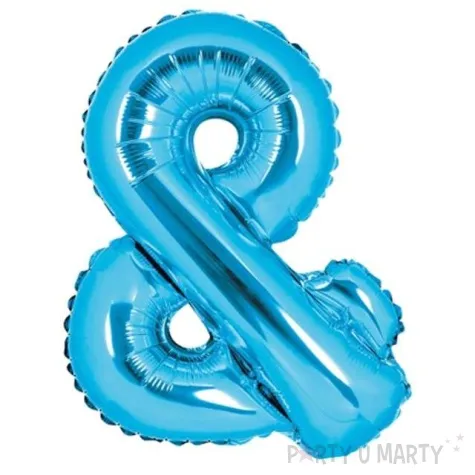 balon foliowy znak and 14 partydeco niebieski