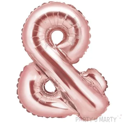 balon foliowy znak and 14 partydeco rozowo zloty