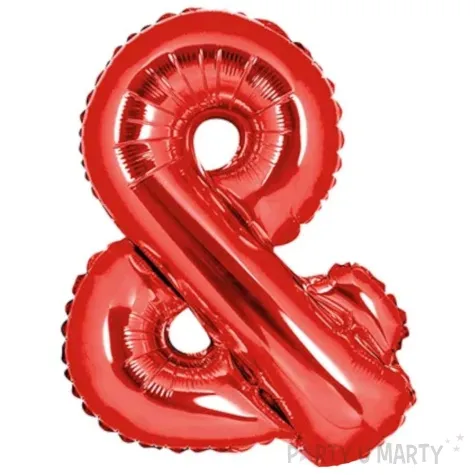 balon foliowy znak and czerwony partydeco 14