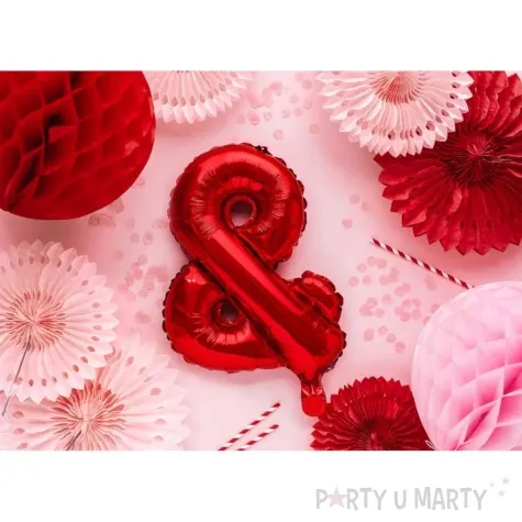 balon foliowy znak and czerwony partydeco 14