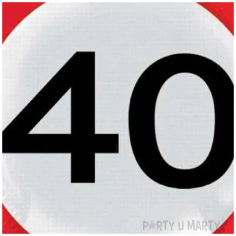 balon foliowy znak drogowy 40 czerwony top ten 18 rnd