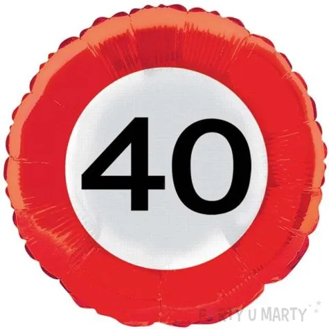balon foliowy znak drogowy 40 czerwony top ten 18 rnd