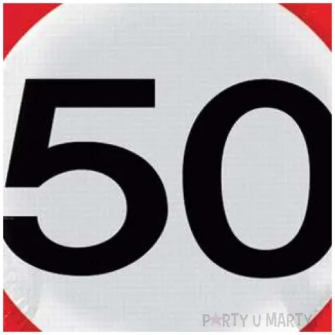 balon foliowy znak drogowy 50 czerwony top ten 18 rnd