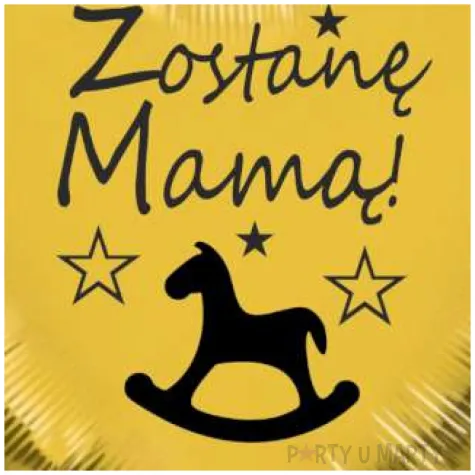 balon foliowy zostane mama zloty 18 hrt