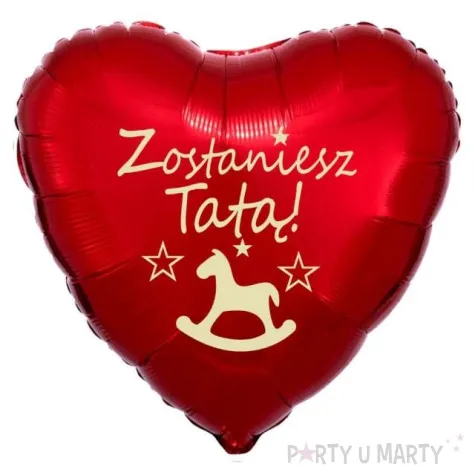 balon foliowy zostaniesz tata czerwony 18 hrt