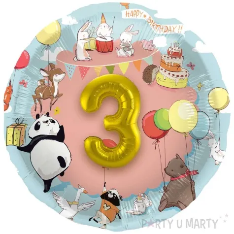 balon foliowy zwierzeta urodziny 3d folat 22 shp