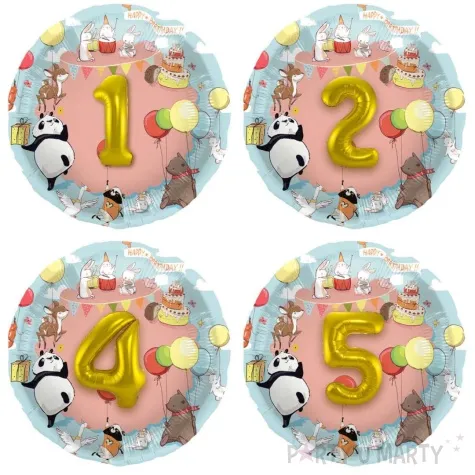 balon foliowy zwierzeta urodziny 3d folat 22 shp