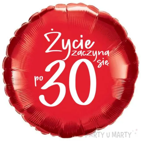 balon foliowy zycie zaczyna sie po 30 czerwony 18 rnd