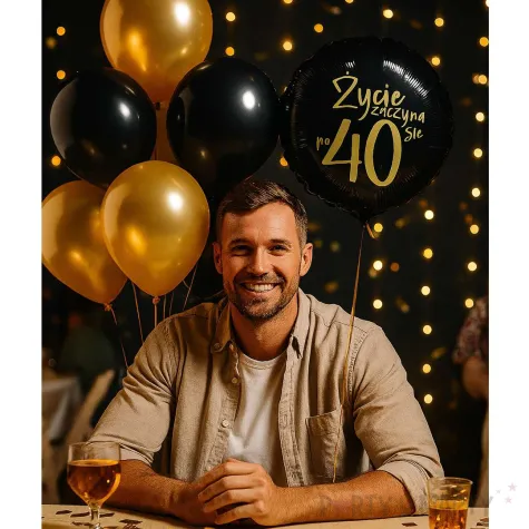 balon foliowy zycie zaczyna sie po 40 czarny 18 rnd