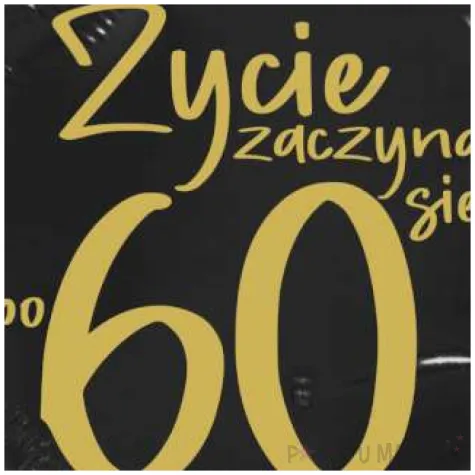 balon foliowy zycie zaczyna sie po 60 czarny 18 rnd