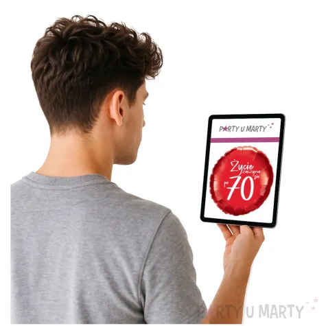 balon foliowy zycie zaczyna sie po 70 czerwony 18 rnd