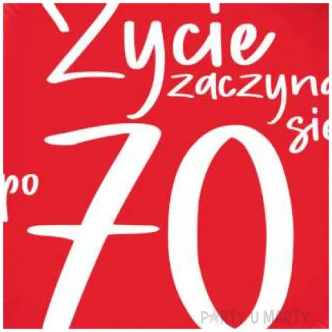 balon foliowy zycie zaczyna sie po 70 czerwony 18 rnd