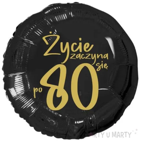 balon foliowy zycie zaczyna sie po 80 czarny 18 rnd