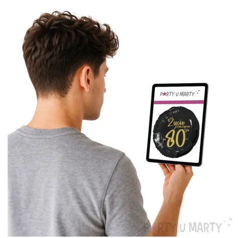 balon foliowy zycie zaczyna sie po 80 czarny 18 rnd