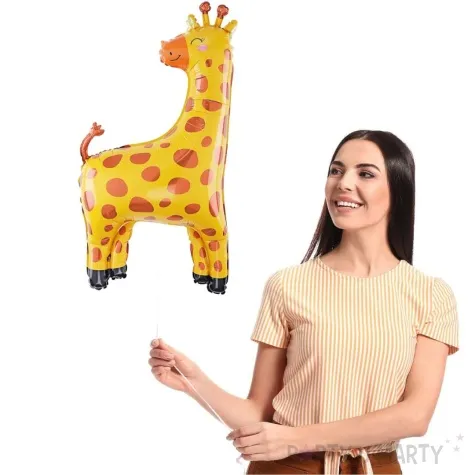 balon foliowy zyrafa safari zolto pomaranczowy godan 34 shp