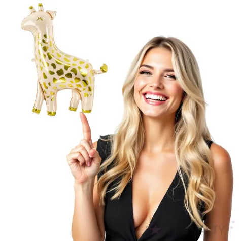 balon foliowy zyrafa zloty partydeco 40 shp