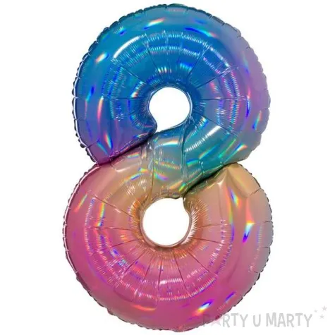balon grabo 40 cyfra 8 colourful rainbow