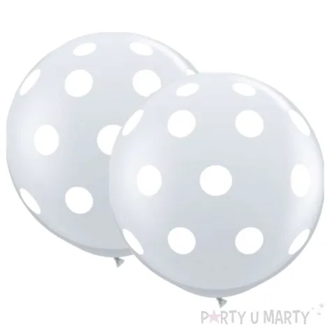 balon grochy i kropki fioletowe qualatex 30 2 szt