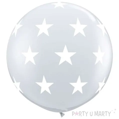balon gwiazdki round transparentne qualatex 36 cali 2 szt
