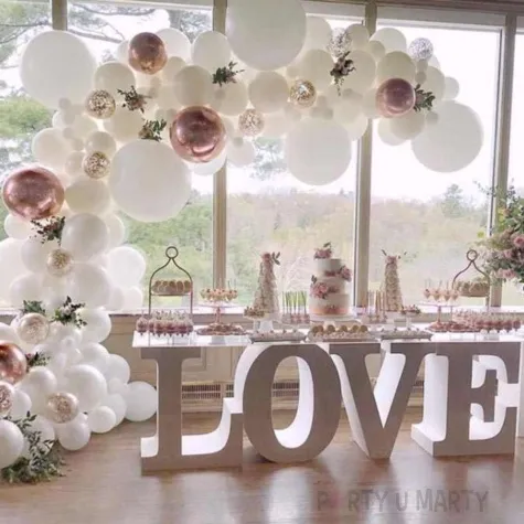 balon kula olbrzym metaliczna rozowo zlota godan 26